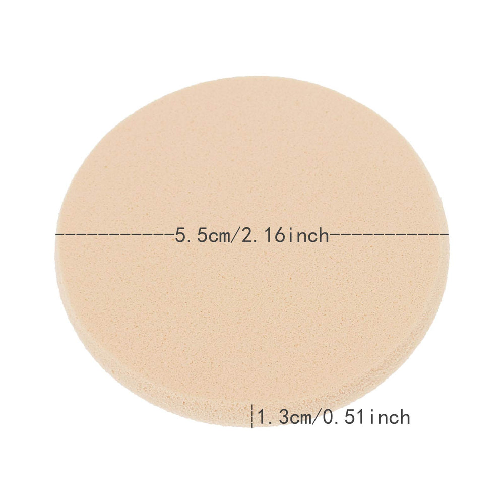 Kukiwhy round powder puff close-up showing fluffy texture for smooth powder