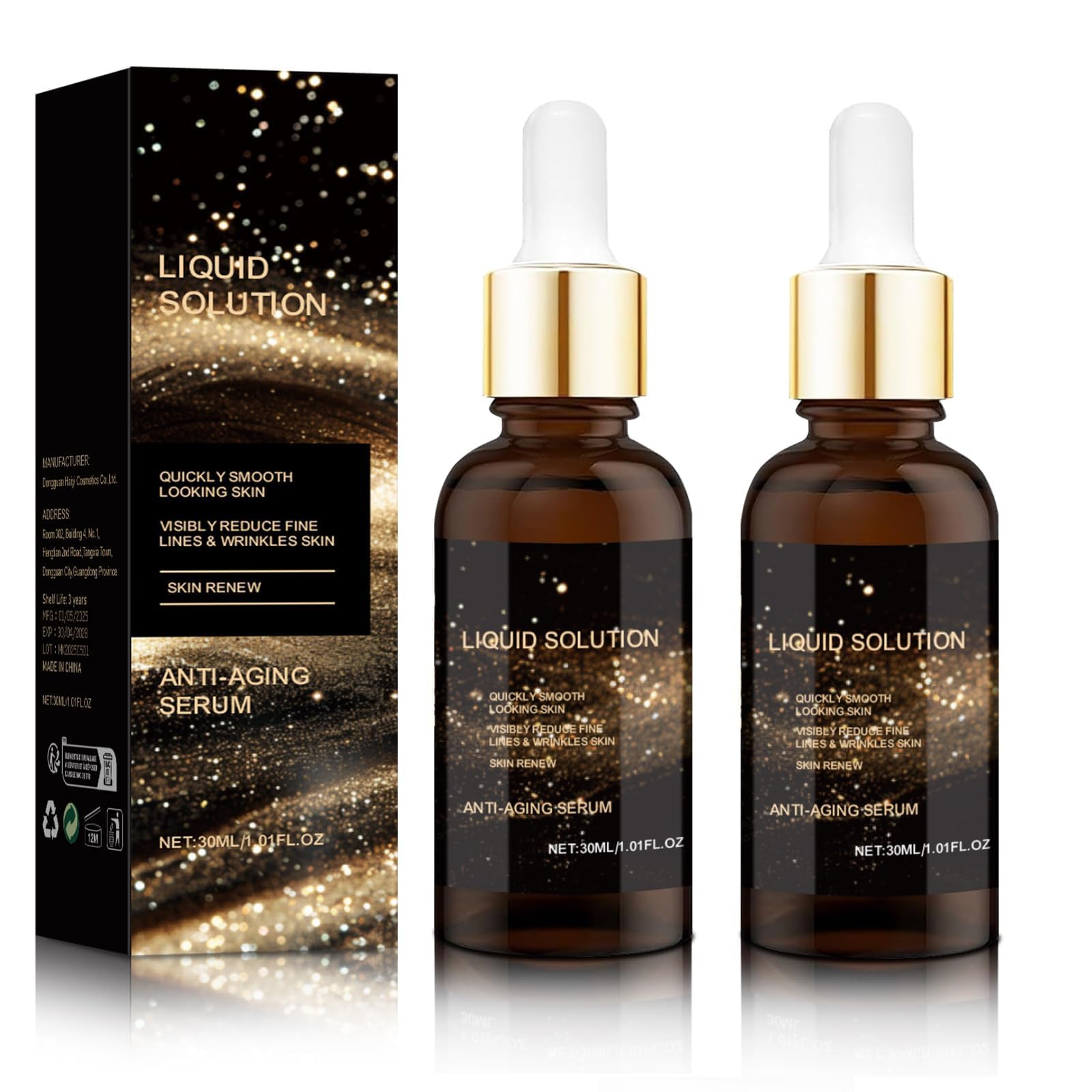 KUKSY Olavita Serum, botella negra, cuidado diario de la piel con firmeza.