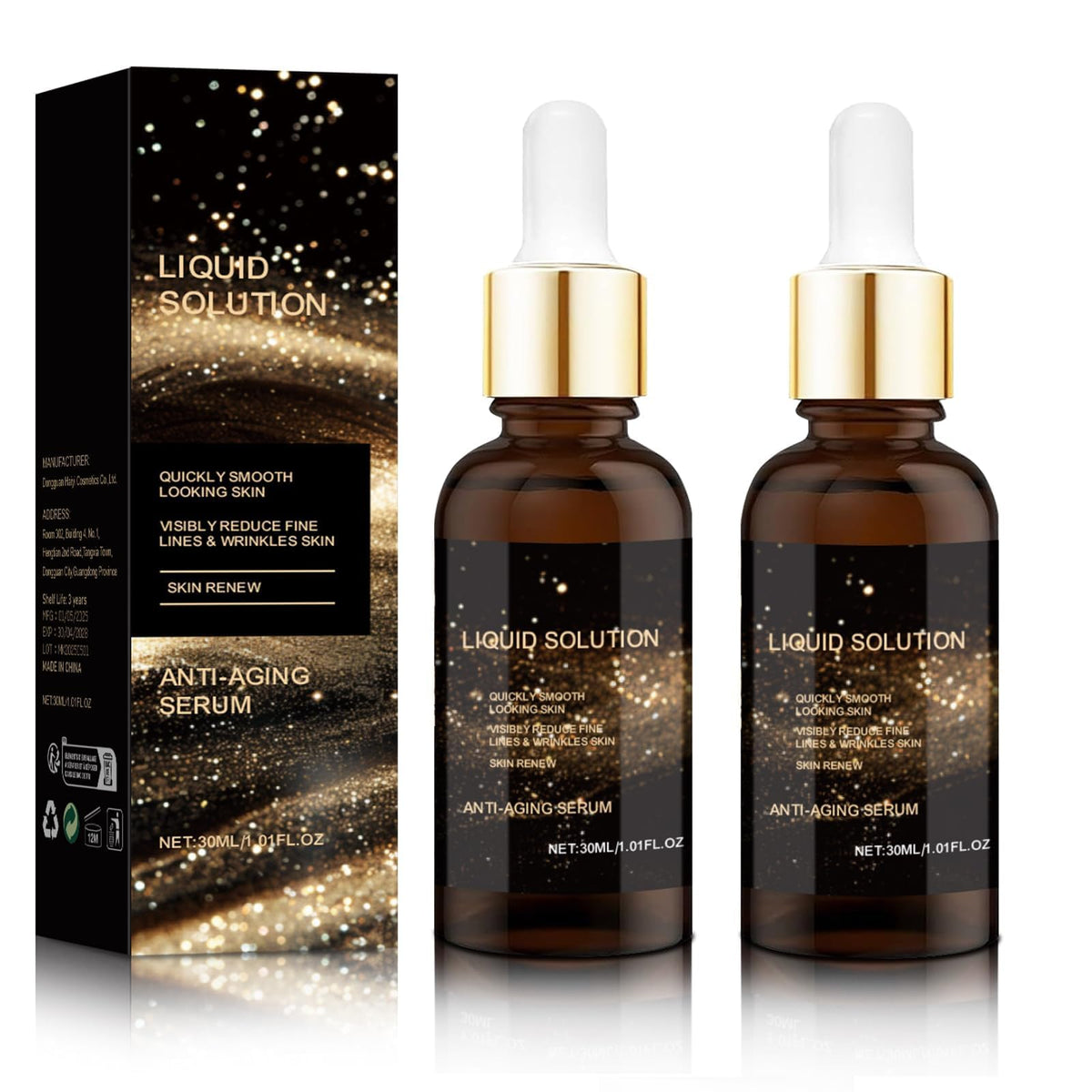 KUKSY Olavita Serum, botella negra, cuidado diario de la piel con firmeza.