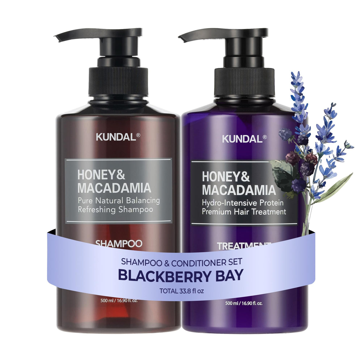 KUNDAL Blackberry Bay shampoo bottle with sulfate-free formula for gentle cleansing