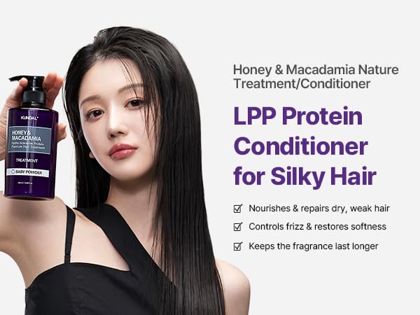 KUNDAL miel macadamia: cabello con brillo natural tras uso.