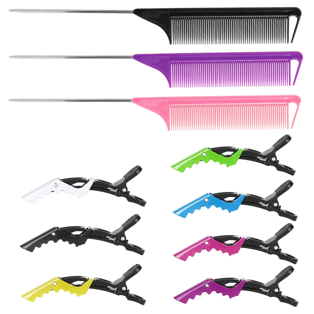 Kunihiko rat-tail comb pink for precise separation and smooth detangling during styling