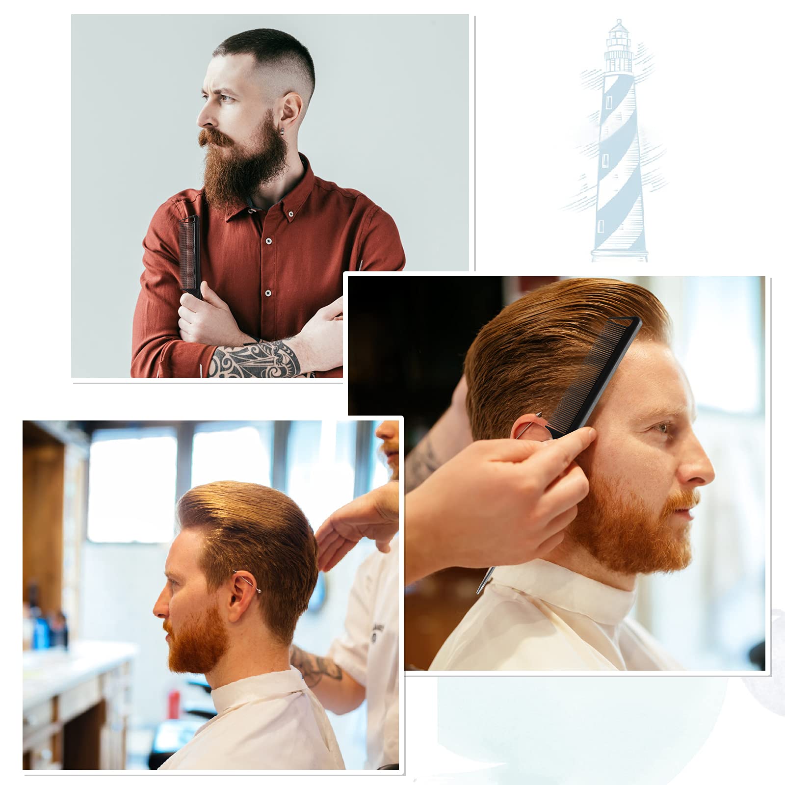 Kunihiko rat tail combs suitable for professional salons and at-home routines