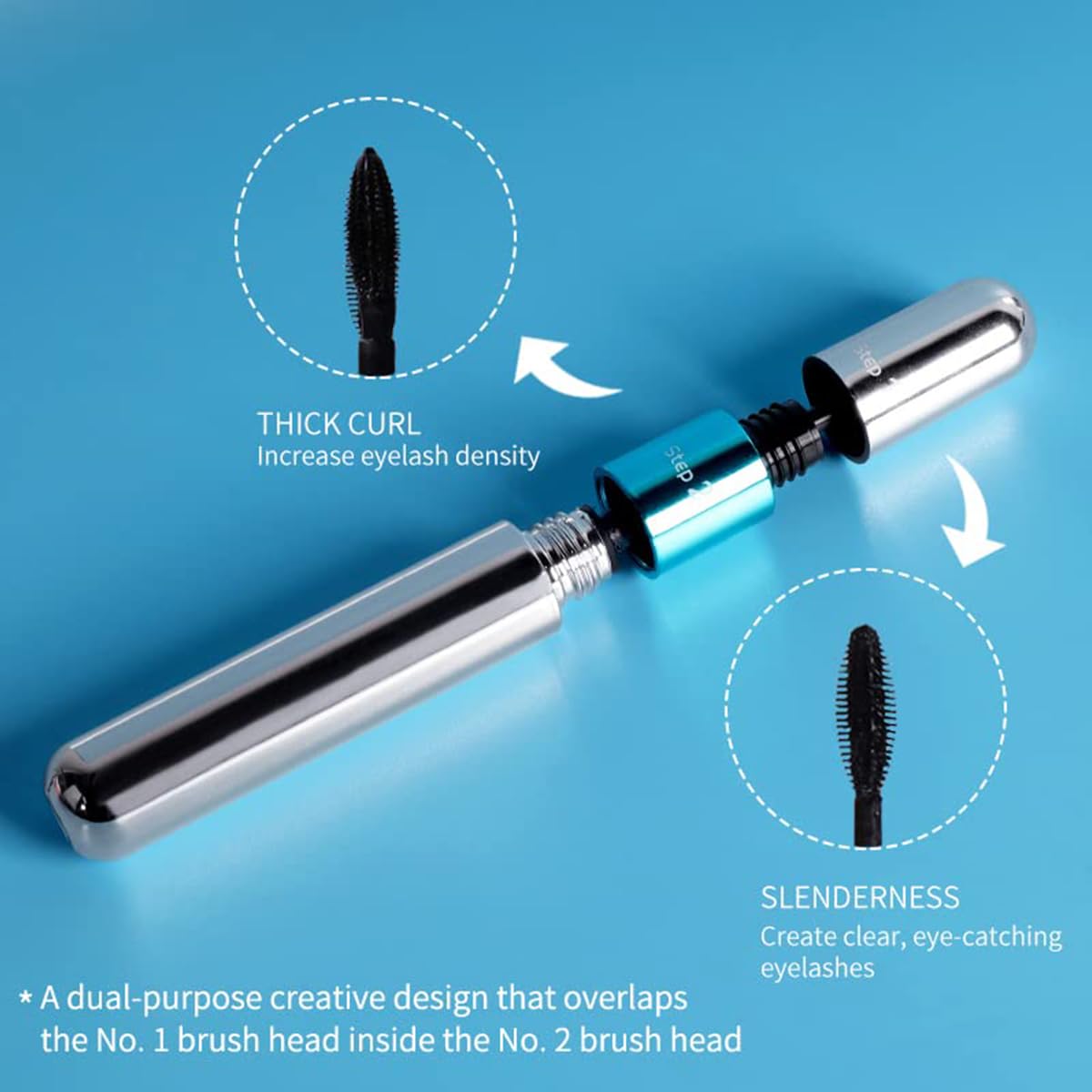 KUNSHNBEI VIBELY waterproof mascara provides smudge-resistant all-day wear.