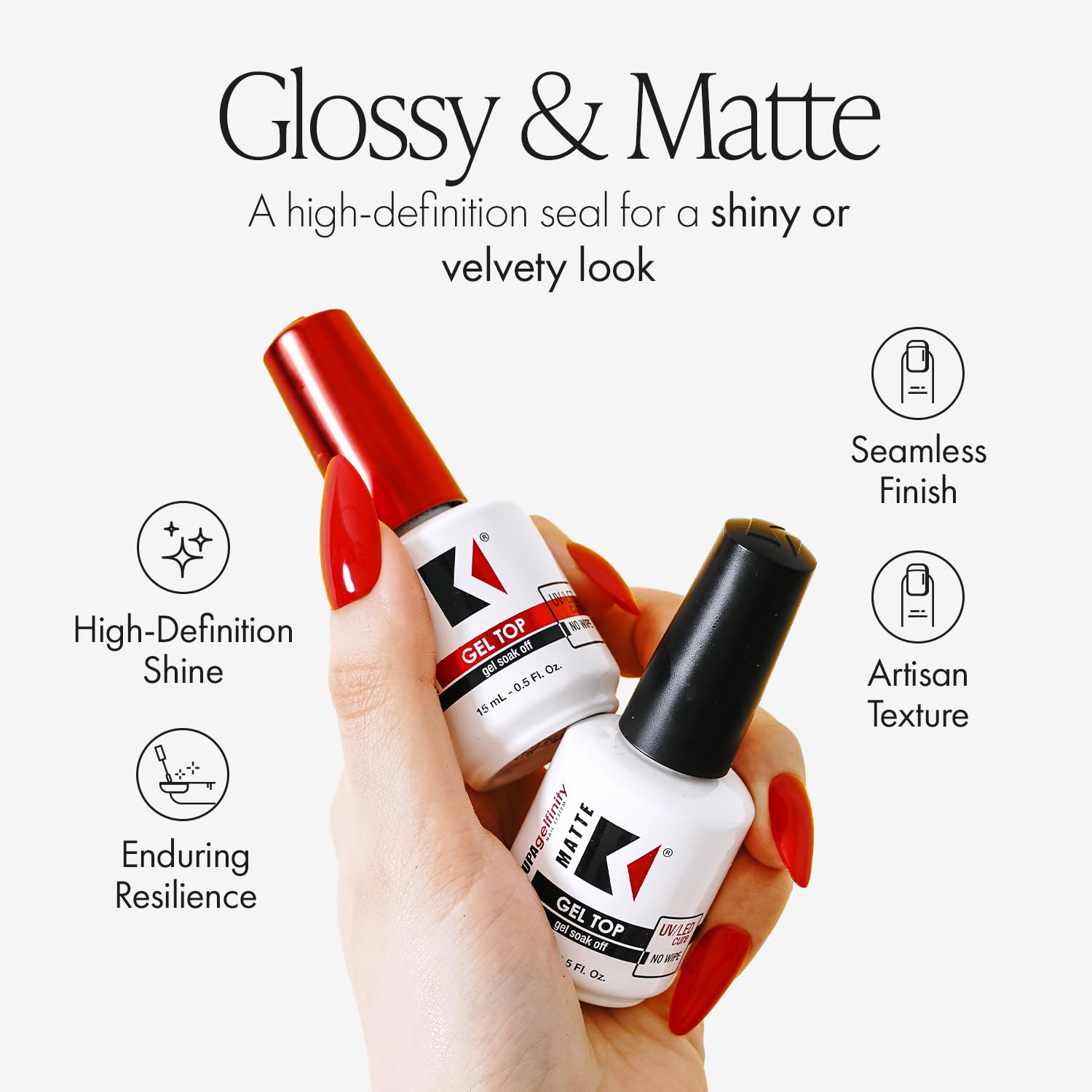 KUPA Gelfinity: capa superior brillo para acabado duradero y sin limpieza