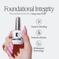 KUPA GelFinity gel base coat brush-application for a smooth, even base layer.