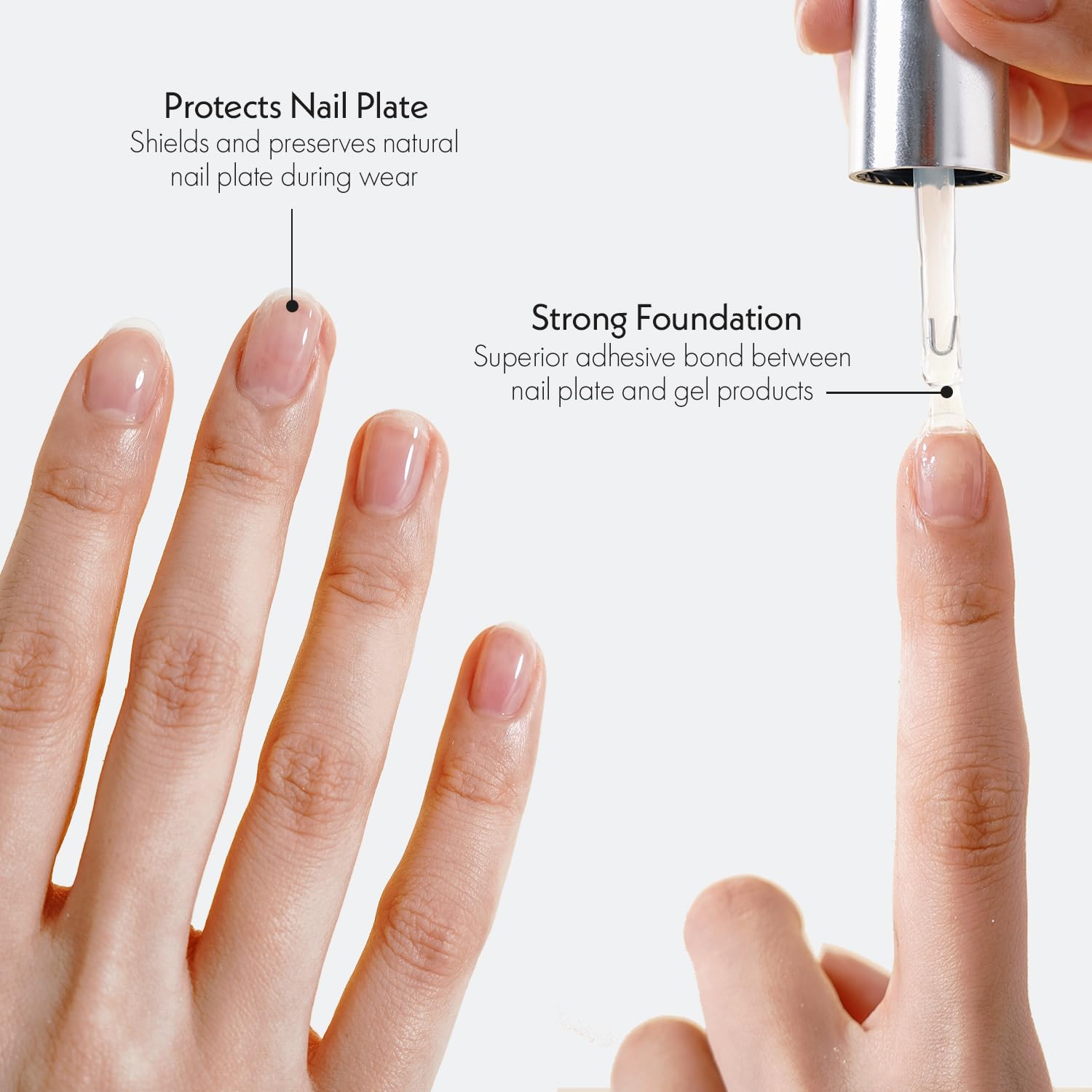 KUPA GelFinity gel base coat curing under lamp delivers fast dry time.