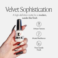 KUPA GelFinity brush applying a smooth matte layer for even coverage.