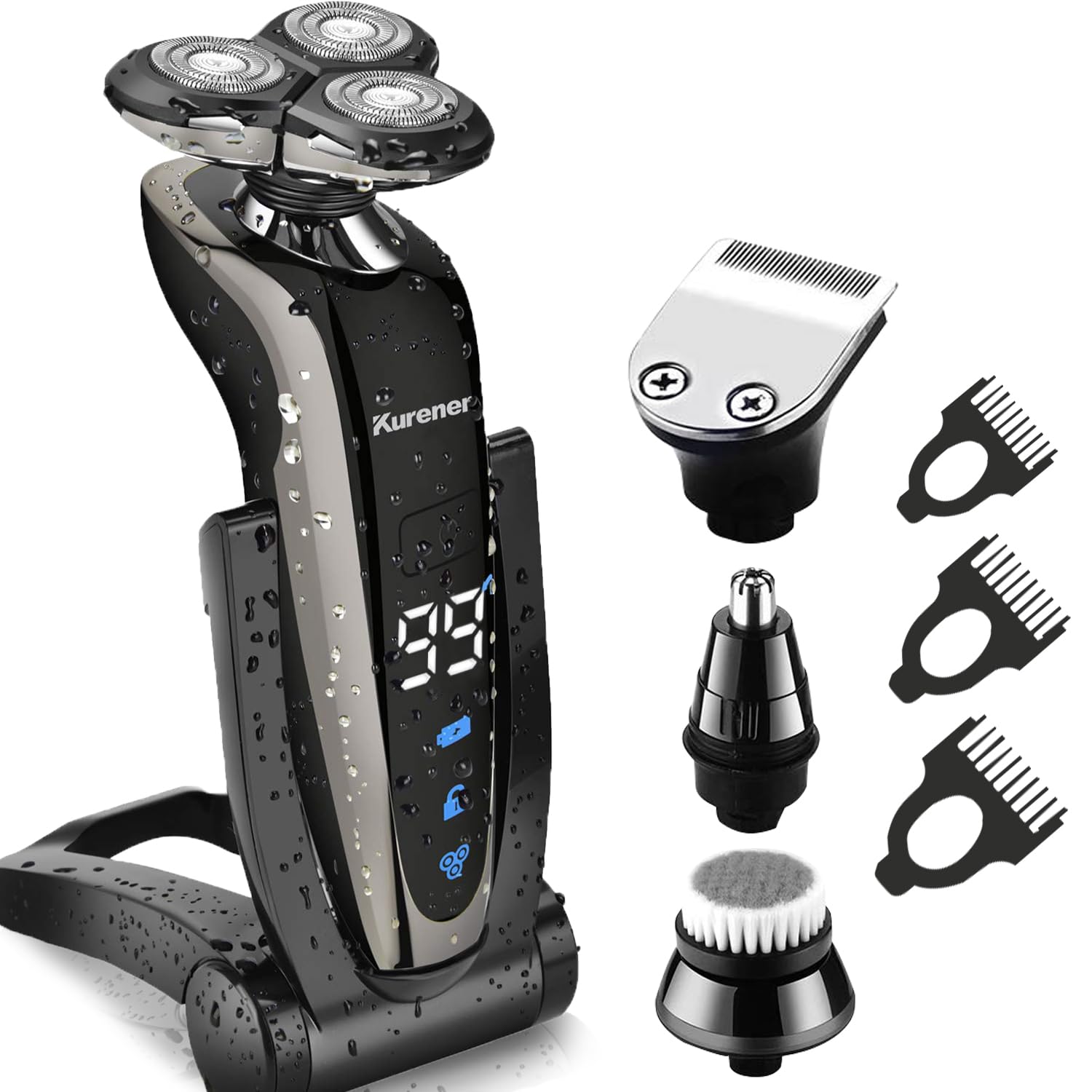 Kurener Electric Shaver face close-up for a precise, comfortable shave.