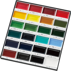Protective sheet doubles as a mixing palette, keeping colors organized