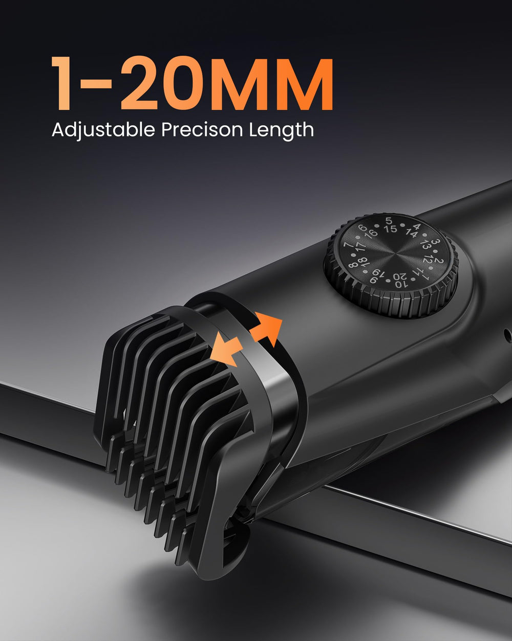 Kurtmark trimmer in use on facial hair for a clean finish
