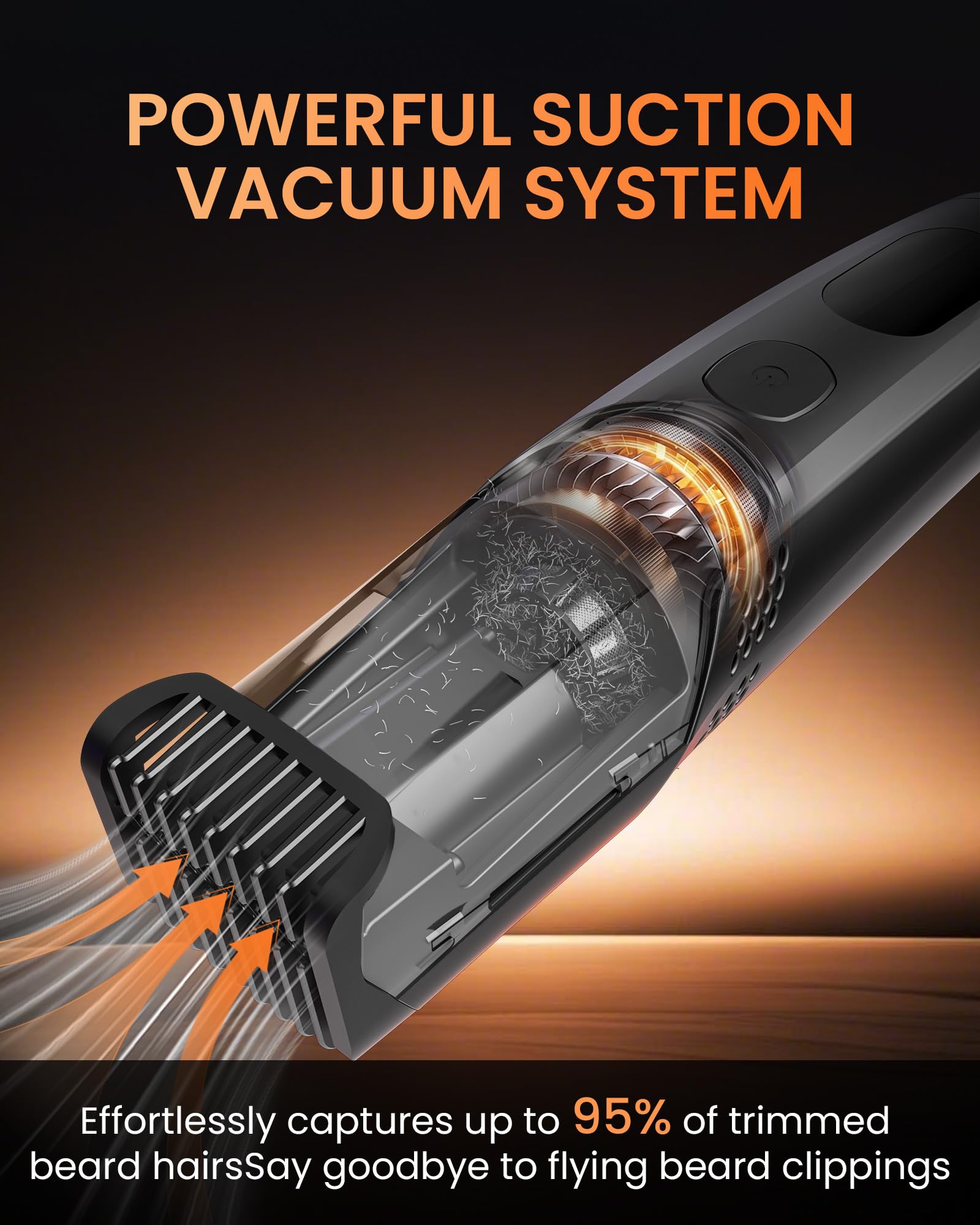 Kurtmark vacuum chamber close-up showing sealed hair collection