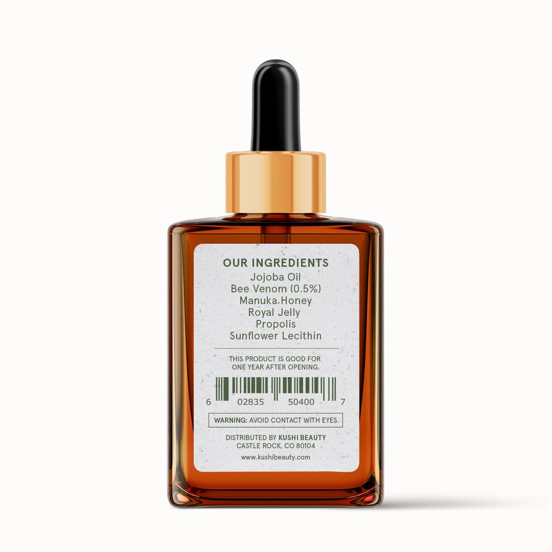 KUSHI Bee Venom Serum application steps guide visual
