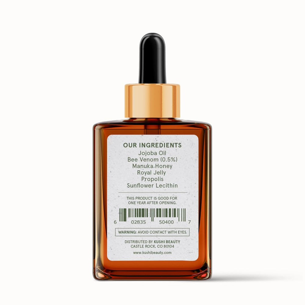 KUSHI Bee Venom Serum application steps guide visual