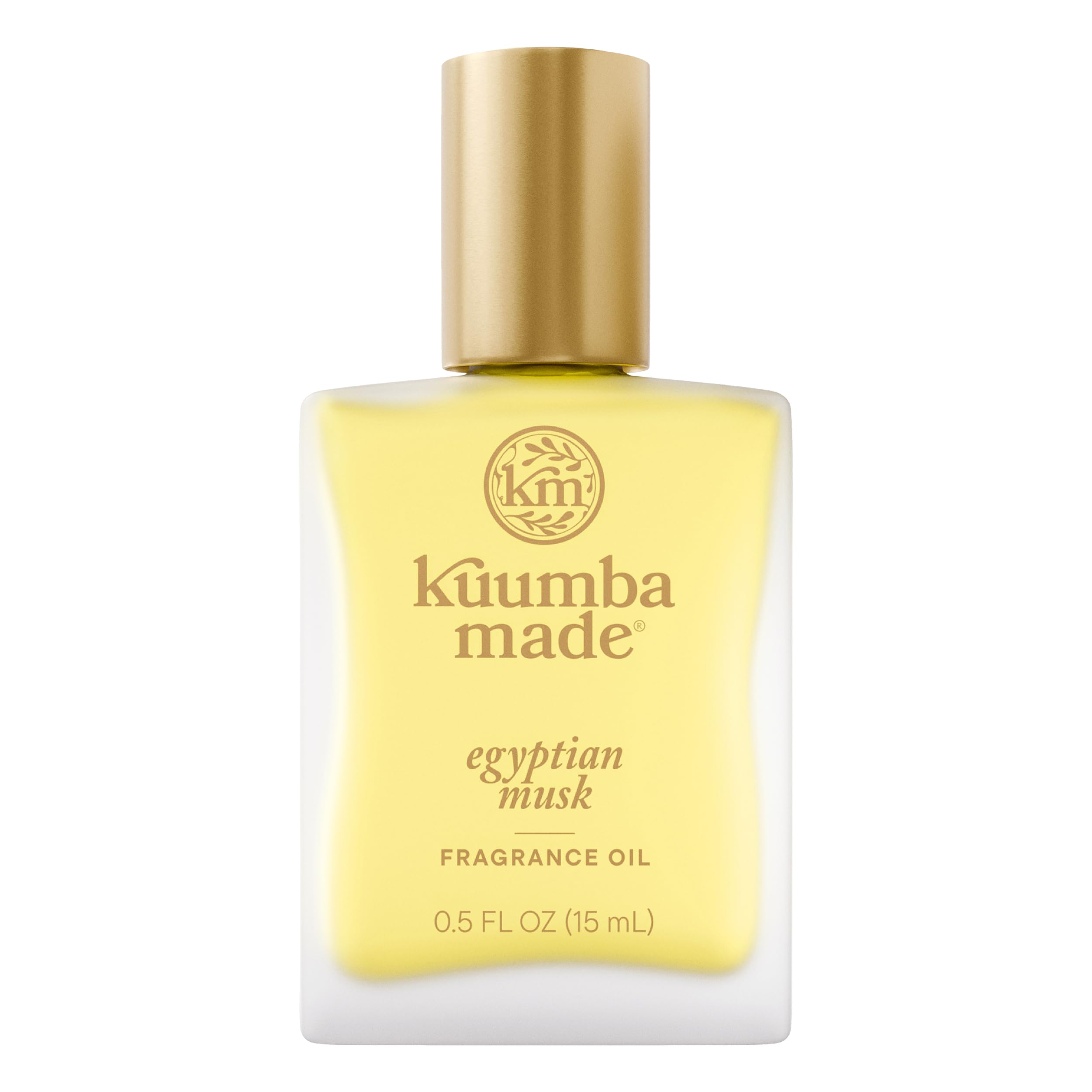 Kuumba Made Egyptian Musk bottle close-up for everyday wear and easy portability