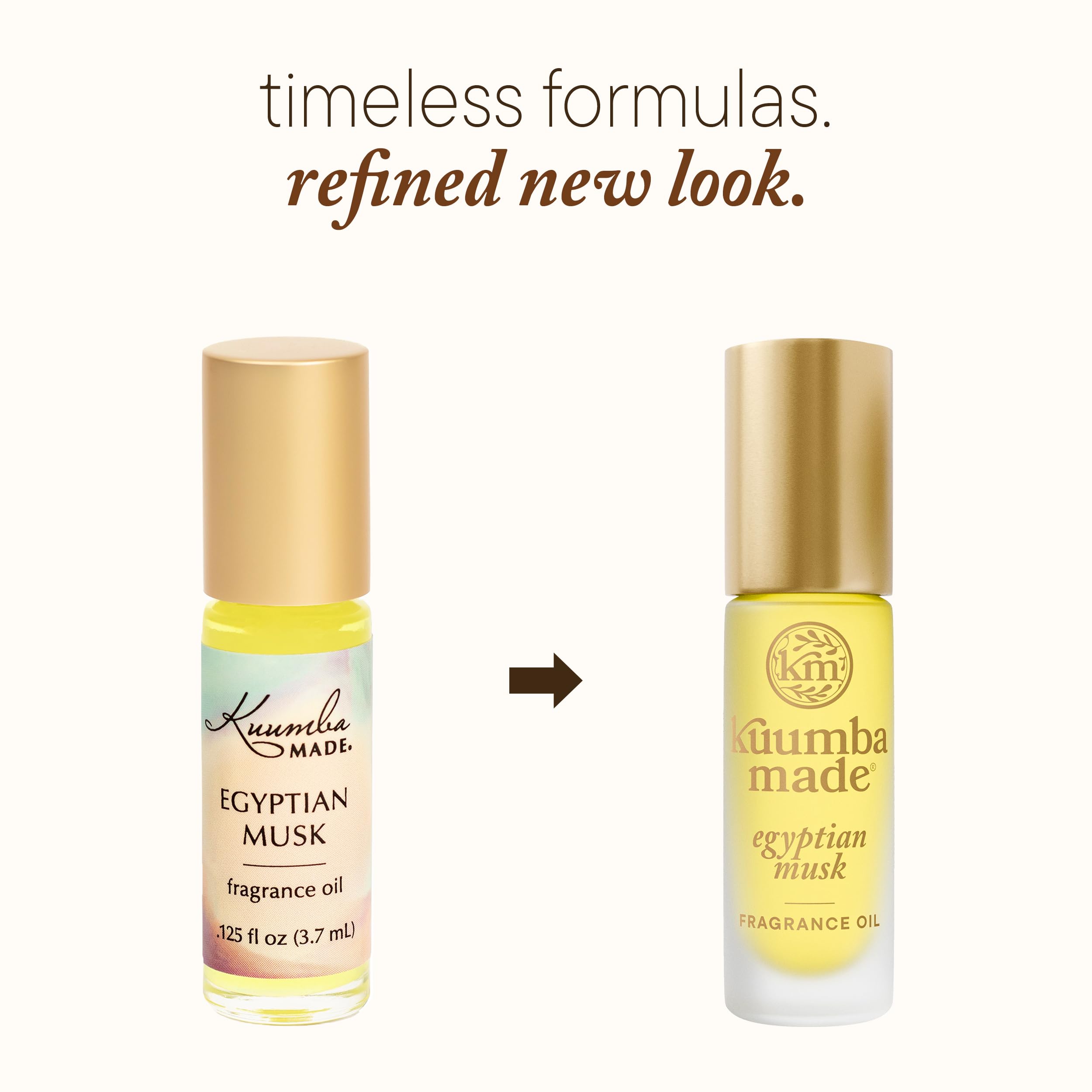 Kuumba Made Egyptian Musk roller–application allows quick, precise scent on wrists and pulse points.