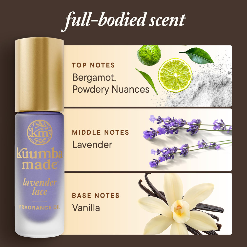 Kuumba Made Lavanda Encaje: notas de lavanda, bergamota y vainilla