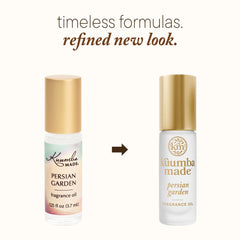 Kuumba Made Persian Garden fragrance oil close-up highlighting premium scent notes.