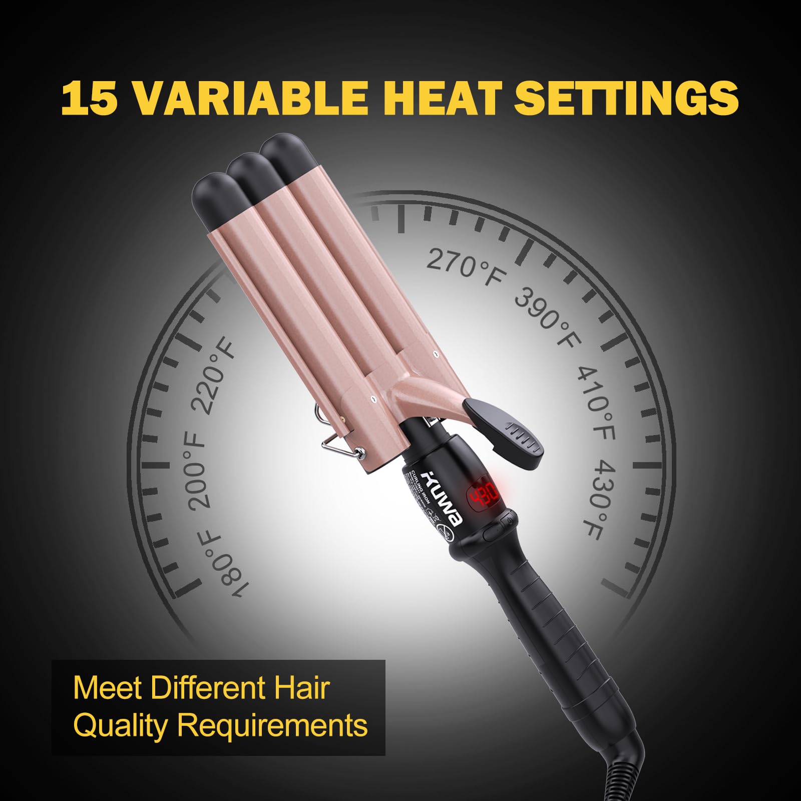kuwa rapid-heat PTc feature for quick styling sessions