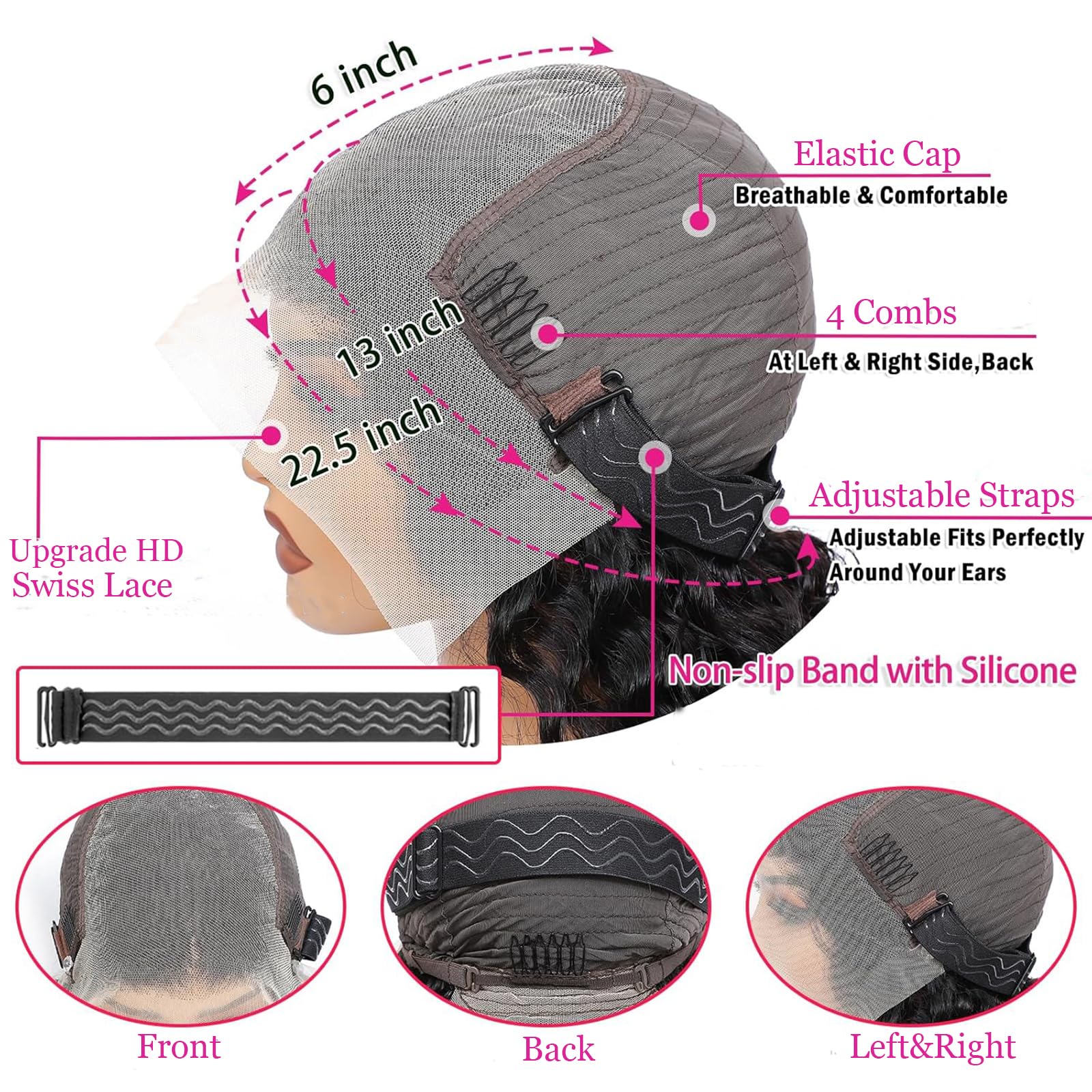 KVFCT 200-density deep-wave wig adds fuller, believable volume.