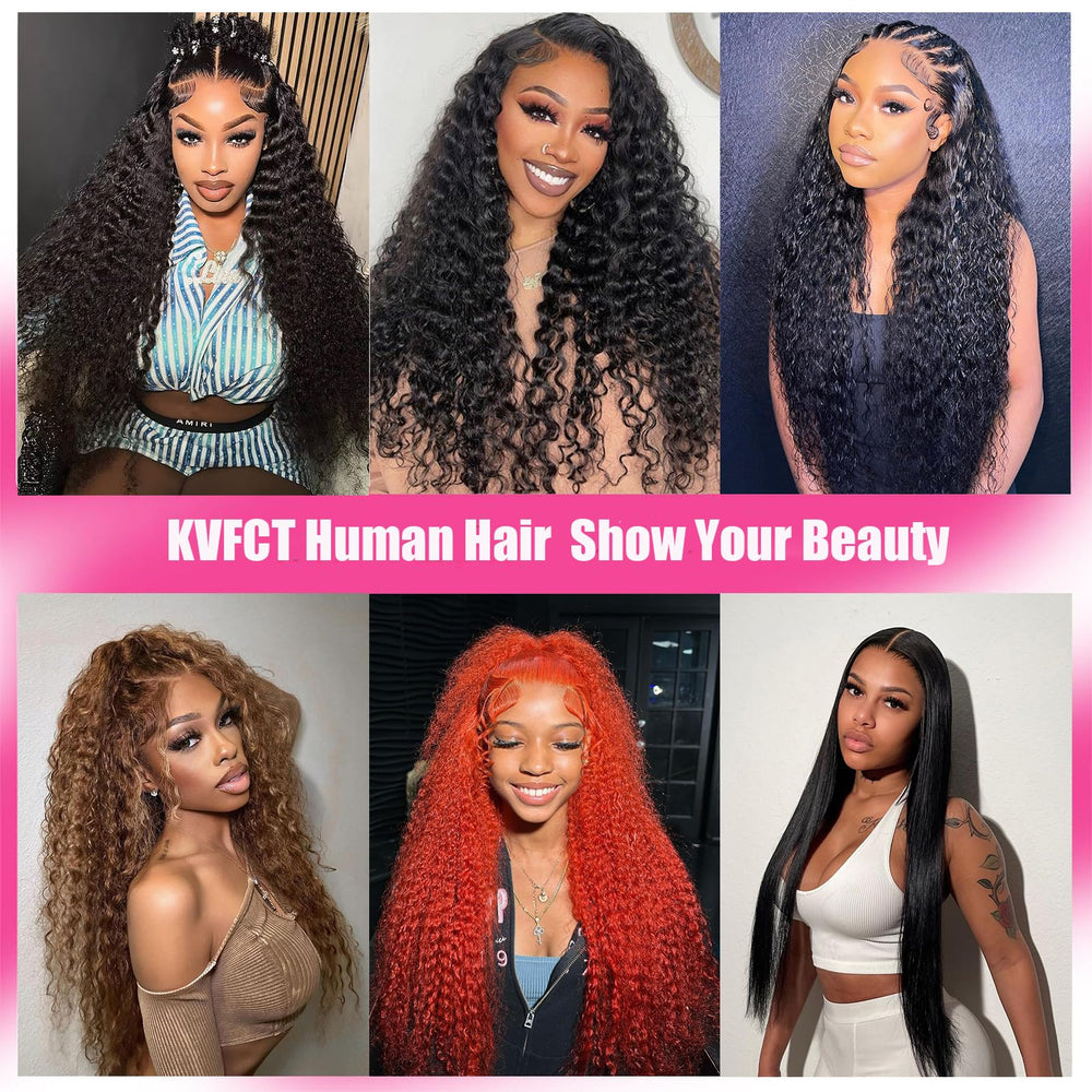 KVFCT wedding-ready deep-wave wig for elegant occasions.