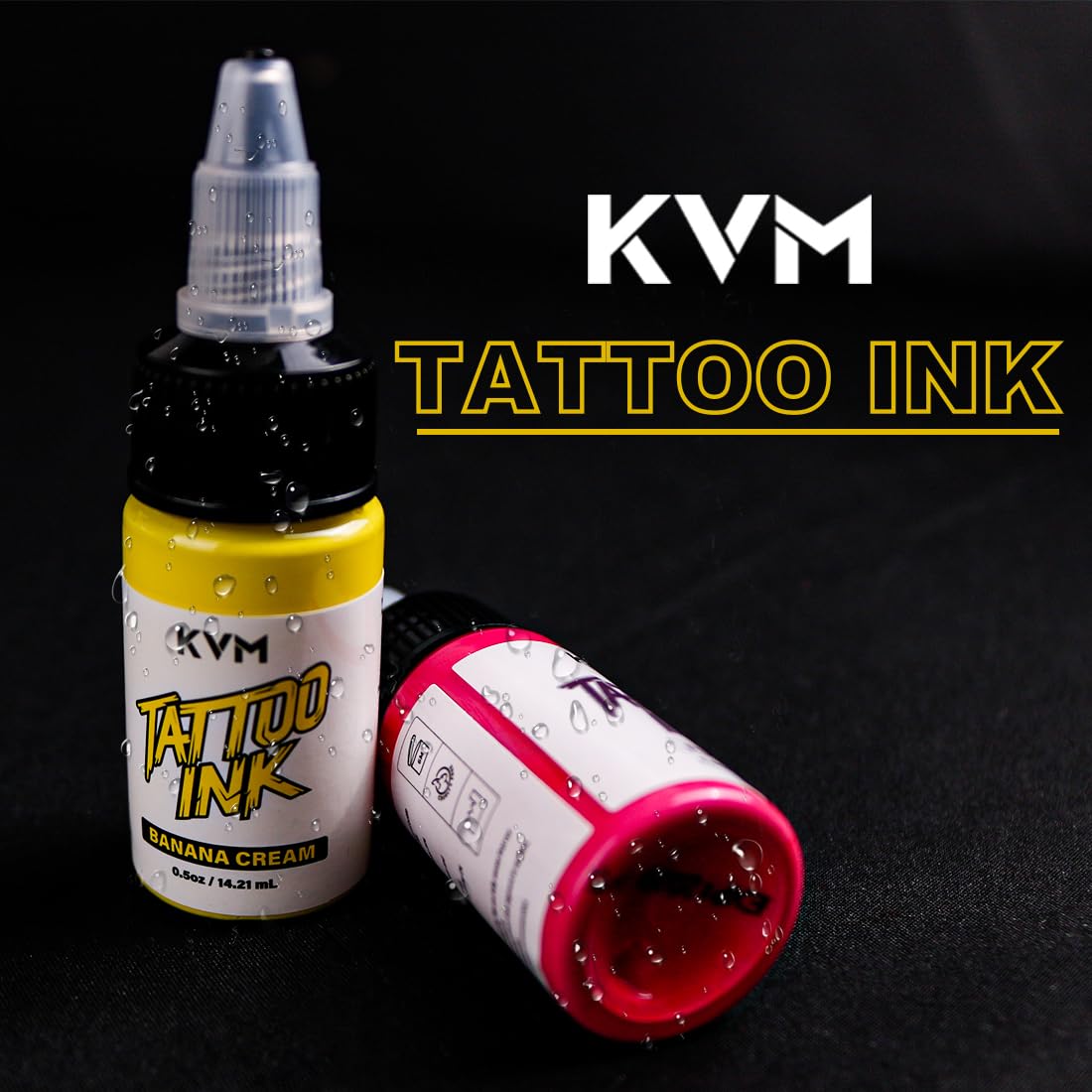 KVM Tattoo Ink color stability resists fading after healing.