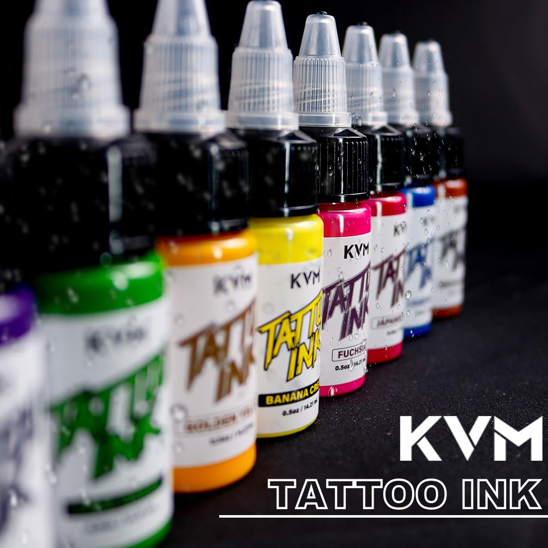 KVM Tattoo Ink easy mixing for dynamic shading possibilities.
