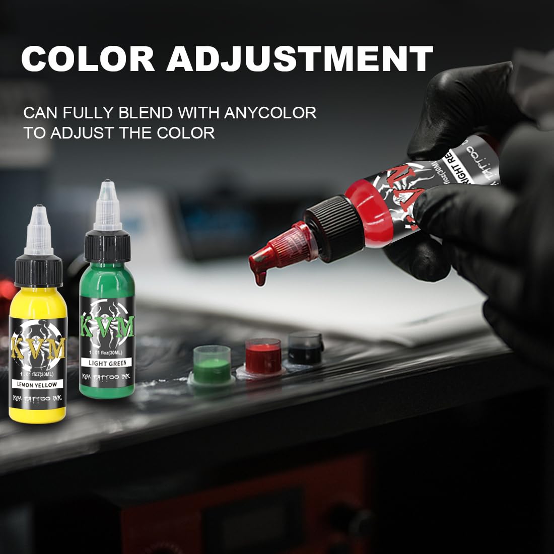 KVM Tattoo Ink Set 14 colors produced in a dust-free facility