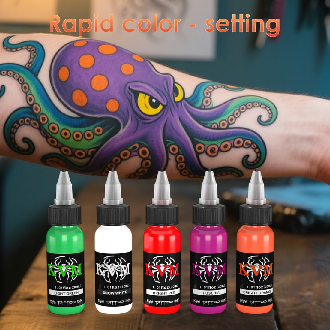 KVM Tattoo Ink Set 14 colors shake well before use