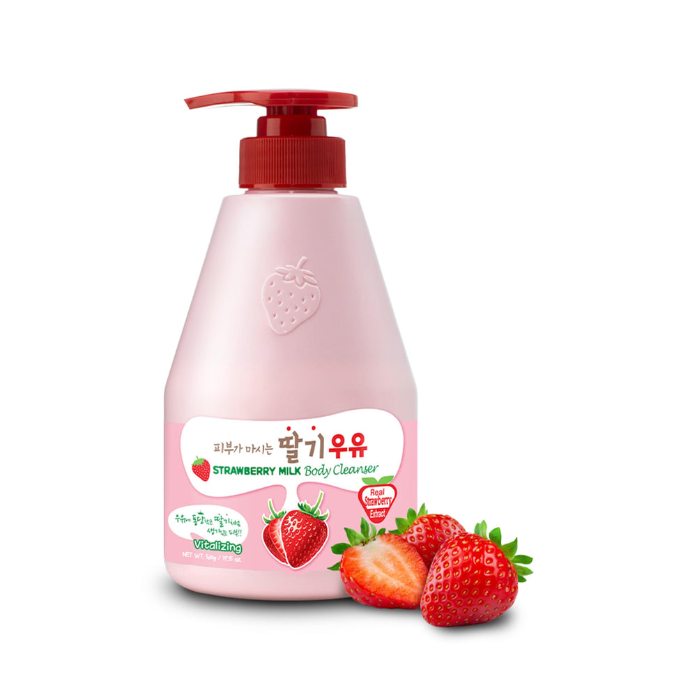 Kwailnara Ducha Leche de Fresa Espuma: limpieza suave y aroma delicioso para la piel.