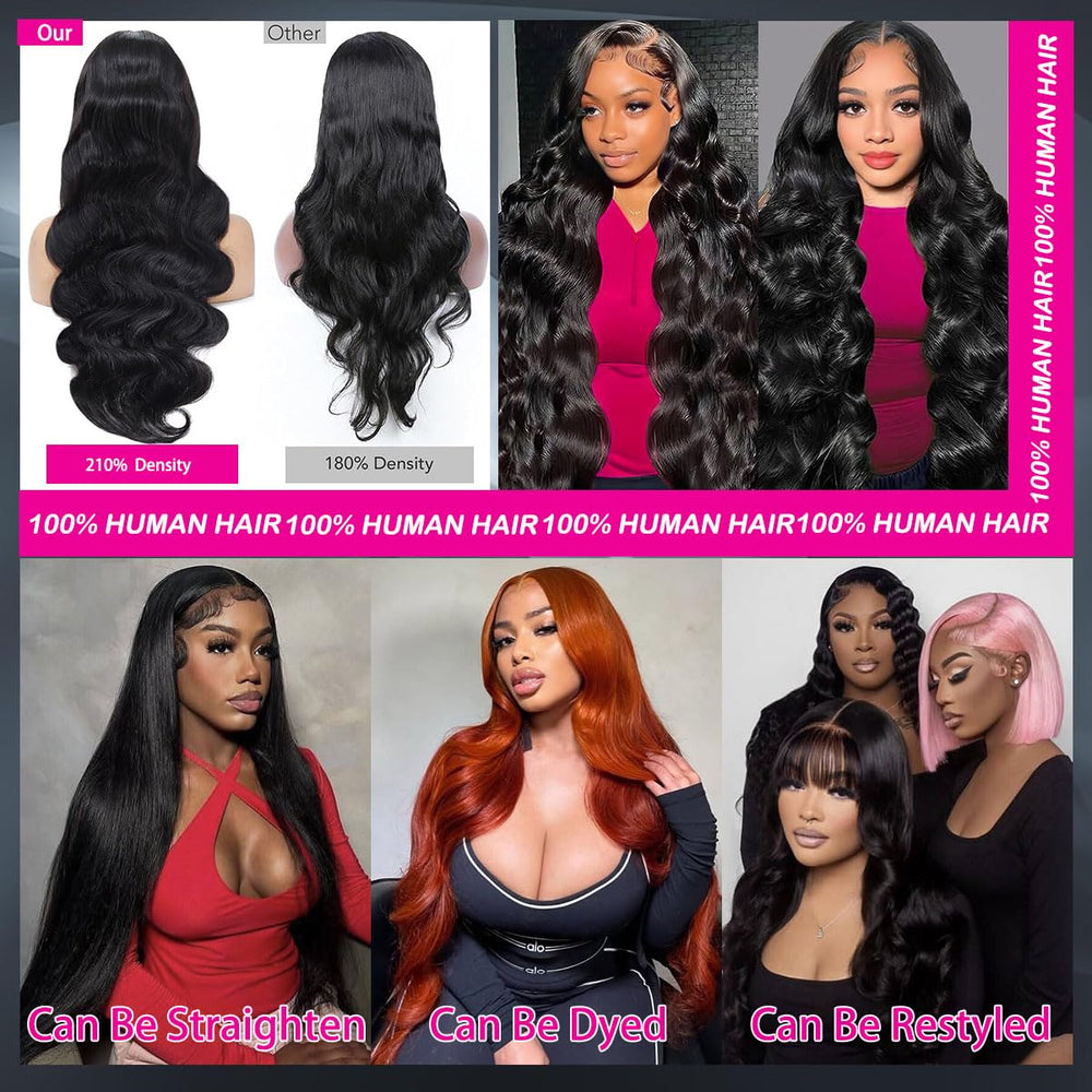 KXBKXB natural black body wave wig styled for everyday look