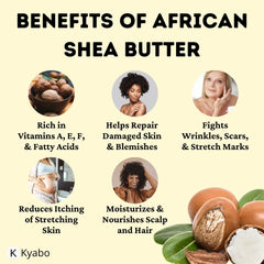 Kyabo Shea Butter melting on skin showing silky absorption