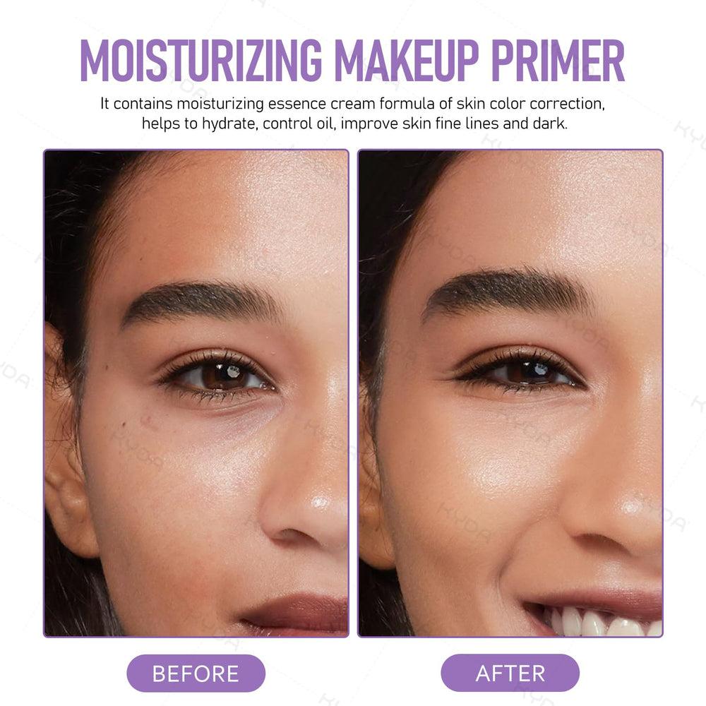 KYDA green primer neutralizes redness to create an even skin tone.