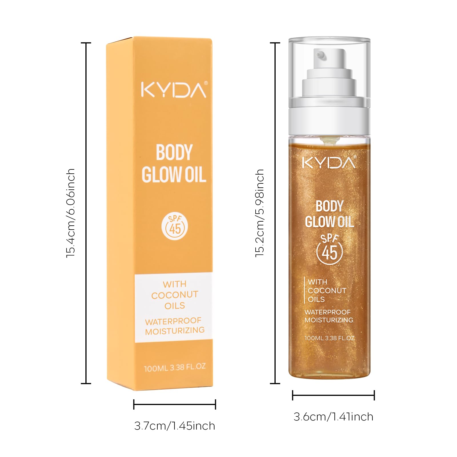 KYDA Acabado ámbar con mica dorada para un brillo sutil.
