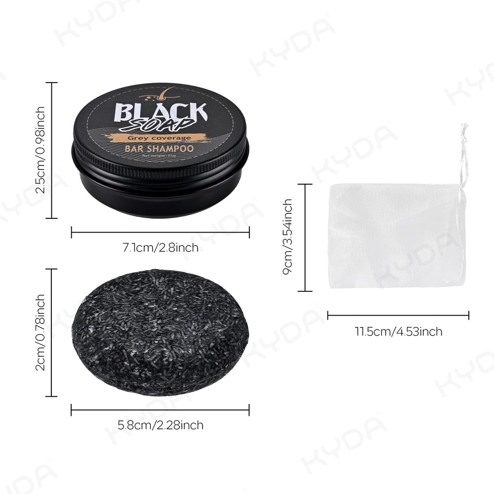 KYDA barra cabello nutrido, aceite negro para hidratación intensa.