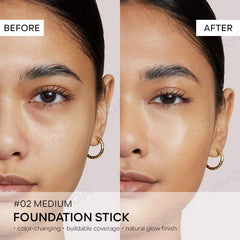 KYDA foundation stick with built-in brush end enables precise on-the-go blending