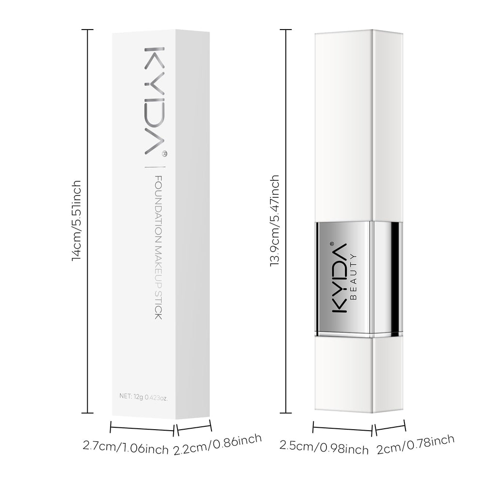 KYDA compact packaging keeps the foundation stick secure and travel-friendly