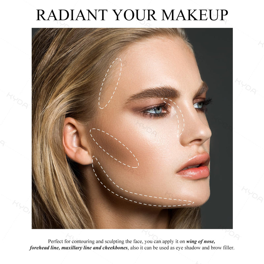 KYDA face-sculpt contour palette helps define cheekbones and jawline