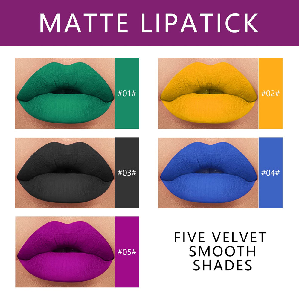KYDA labial metalico verde, tono llamativo para look de noche.