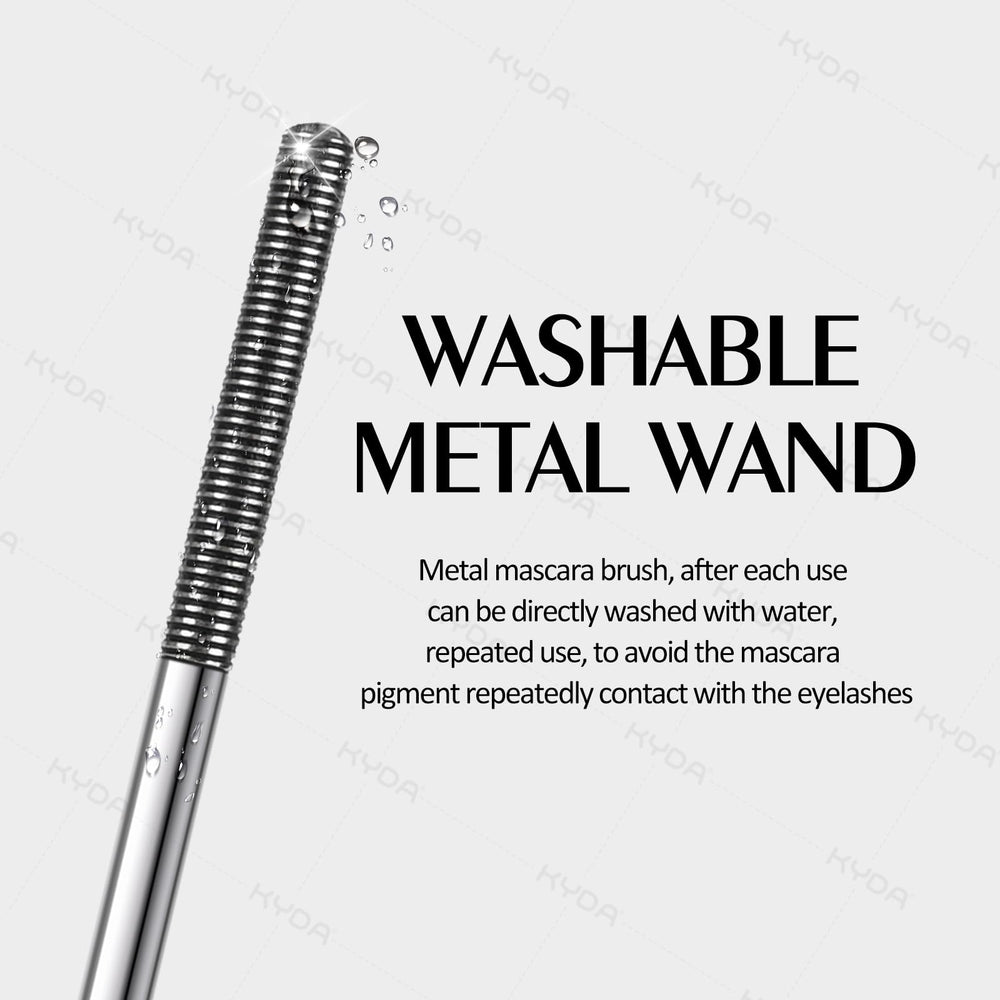 KYDA mascara metalica, cepillo lavable para uso repetido y higiene diaria.