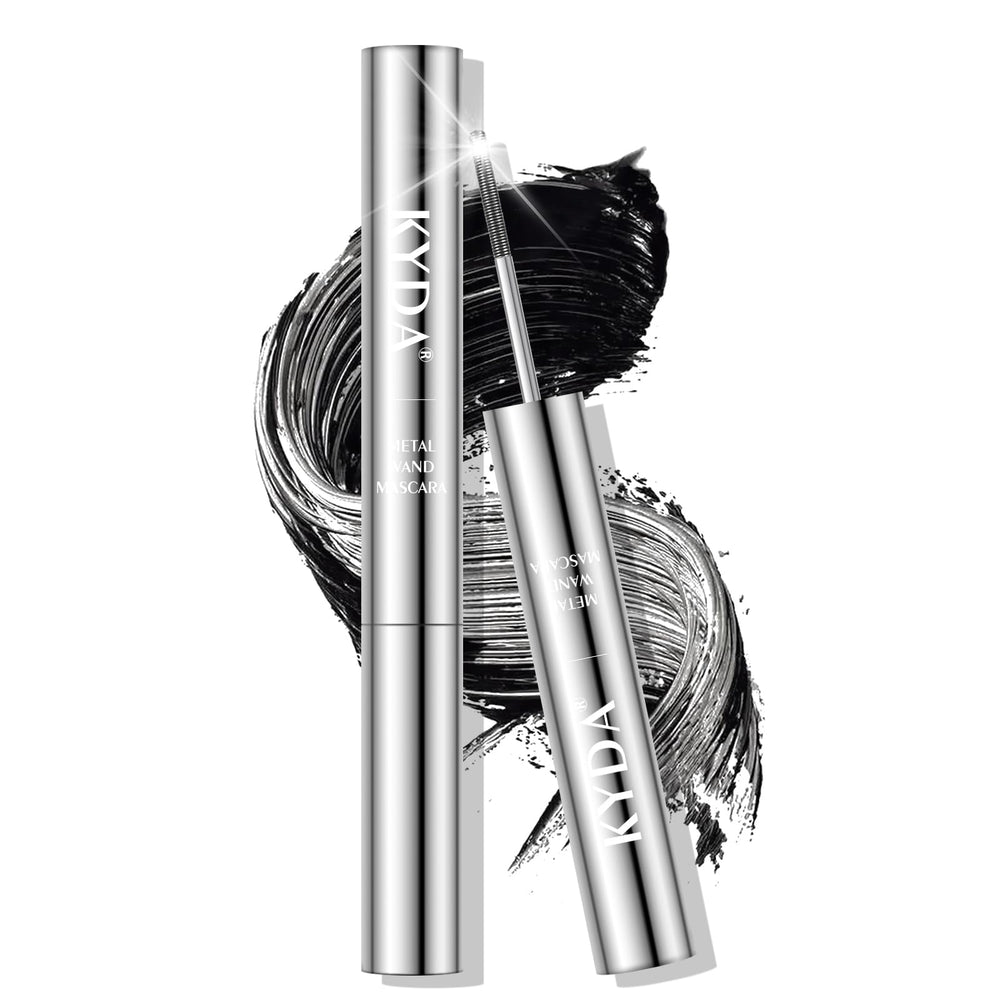 KYDA mascara con varita metalica, efecto 3D para pestañas definidas.
