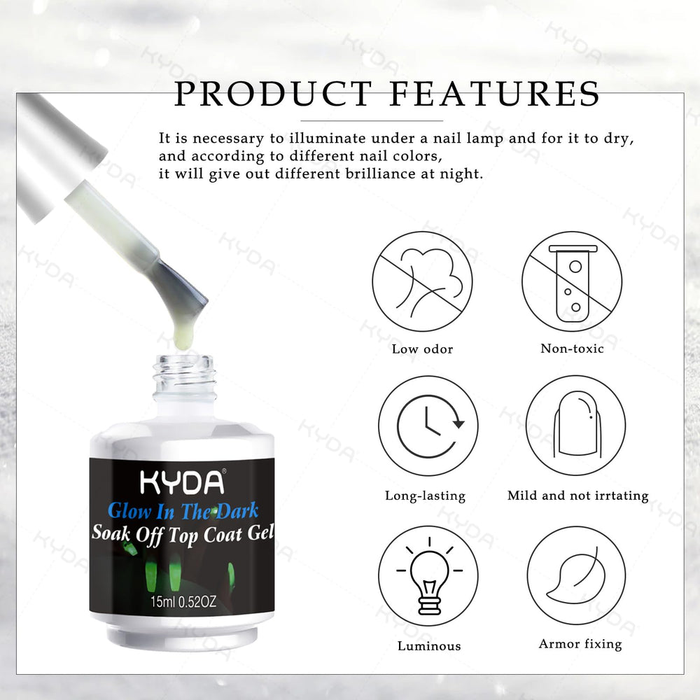 KYDA nail-art glow layer boosts nighttime visibility of designs