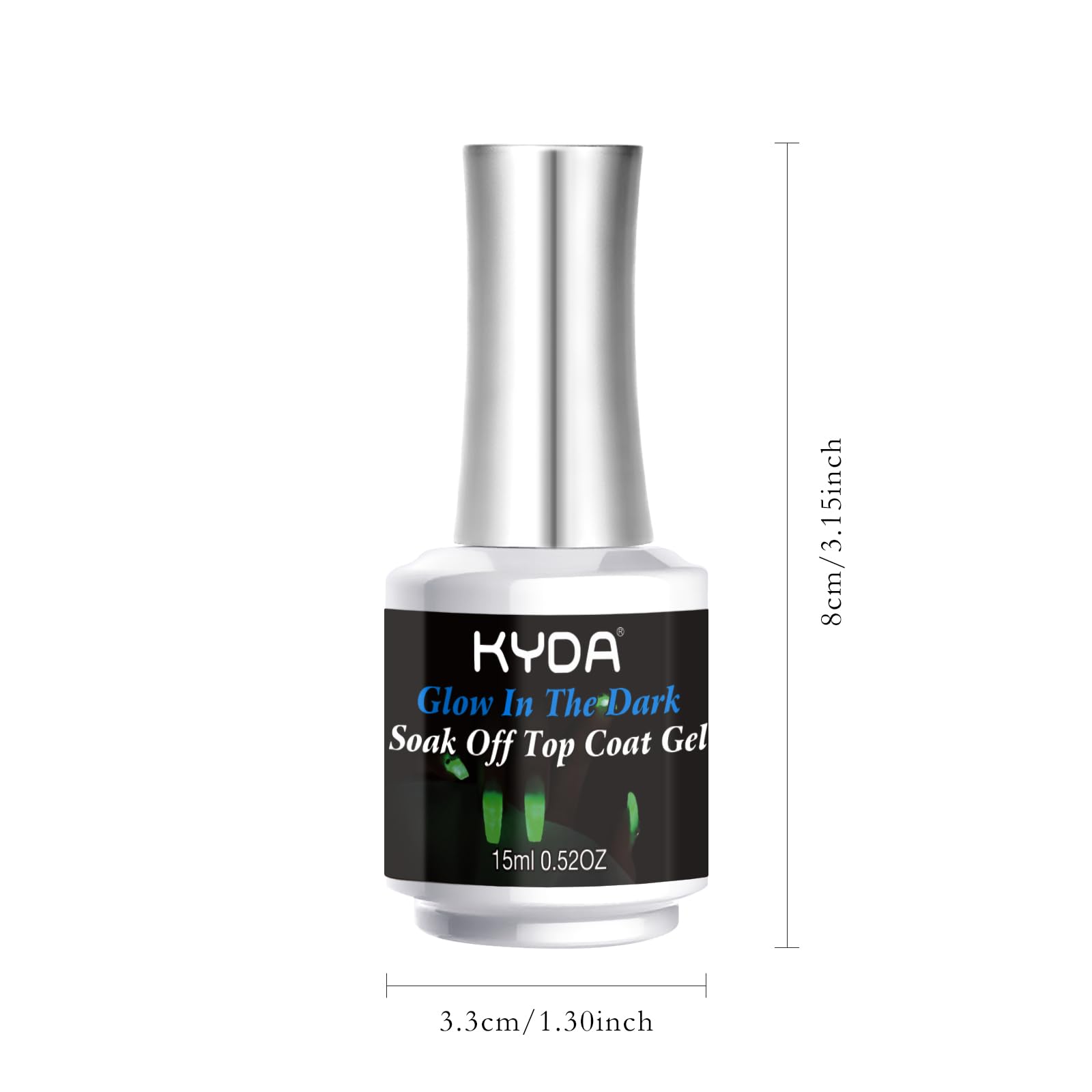 KYDA night glow on nails showcases sparkling art