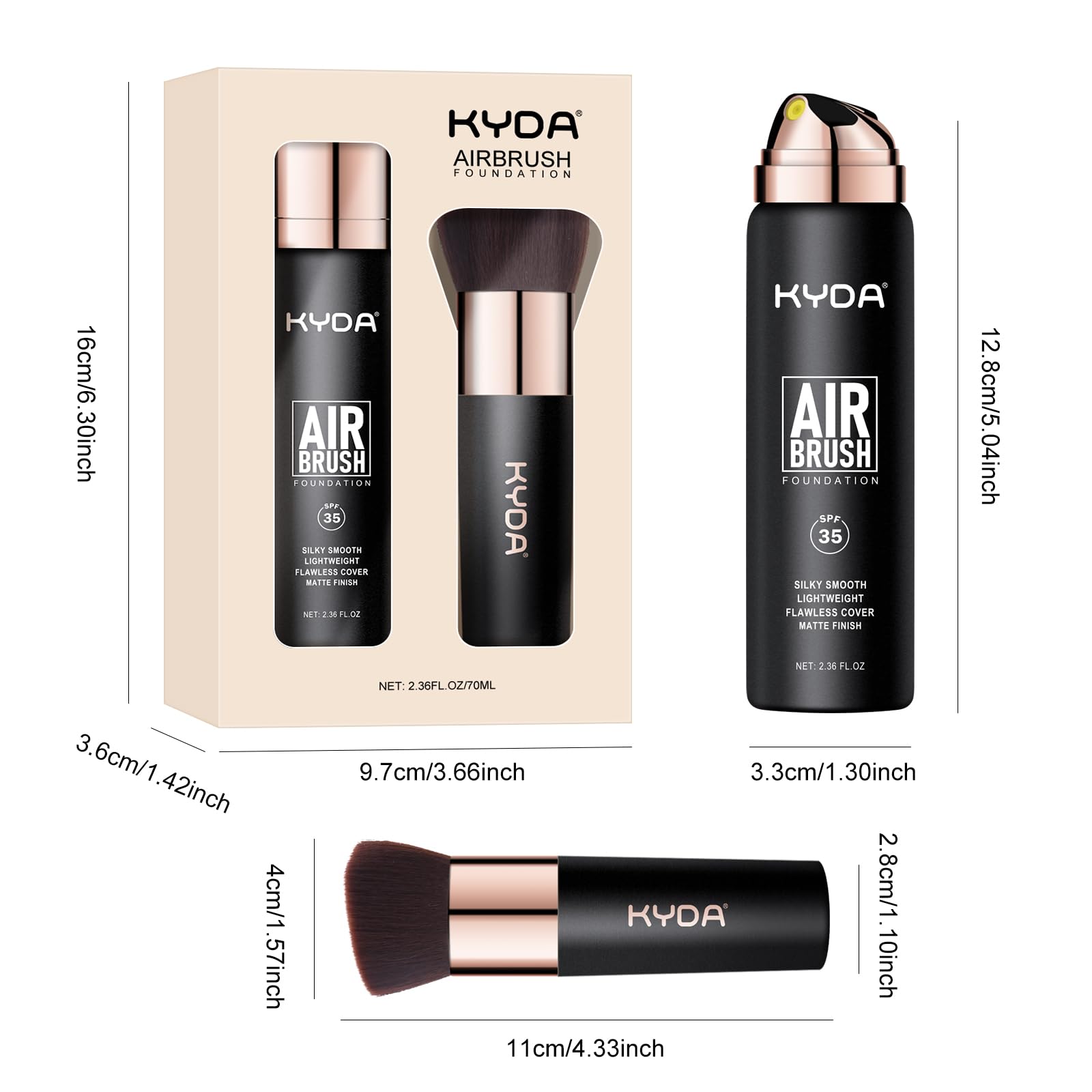 KYDA Tono Natural Beige 220 para piel clara a media