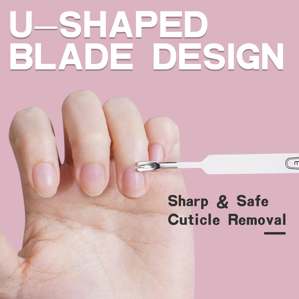 Kylara cuticle set shown for salon, home, and travel use