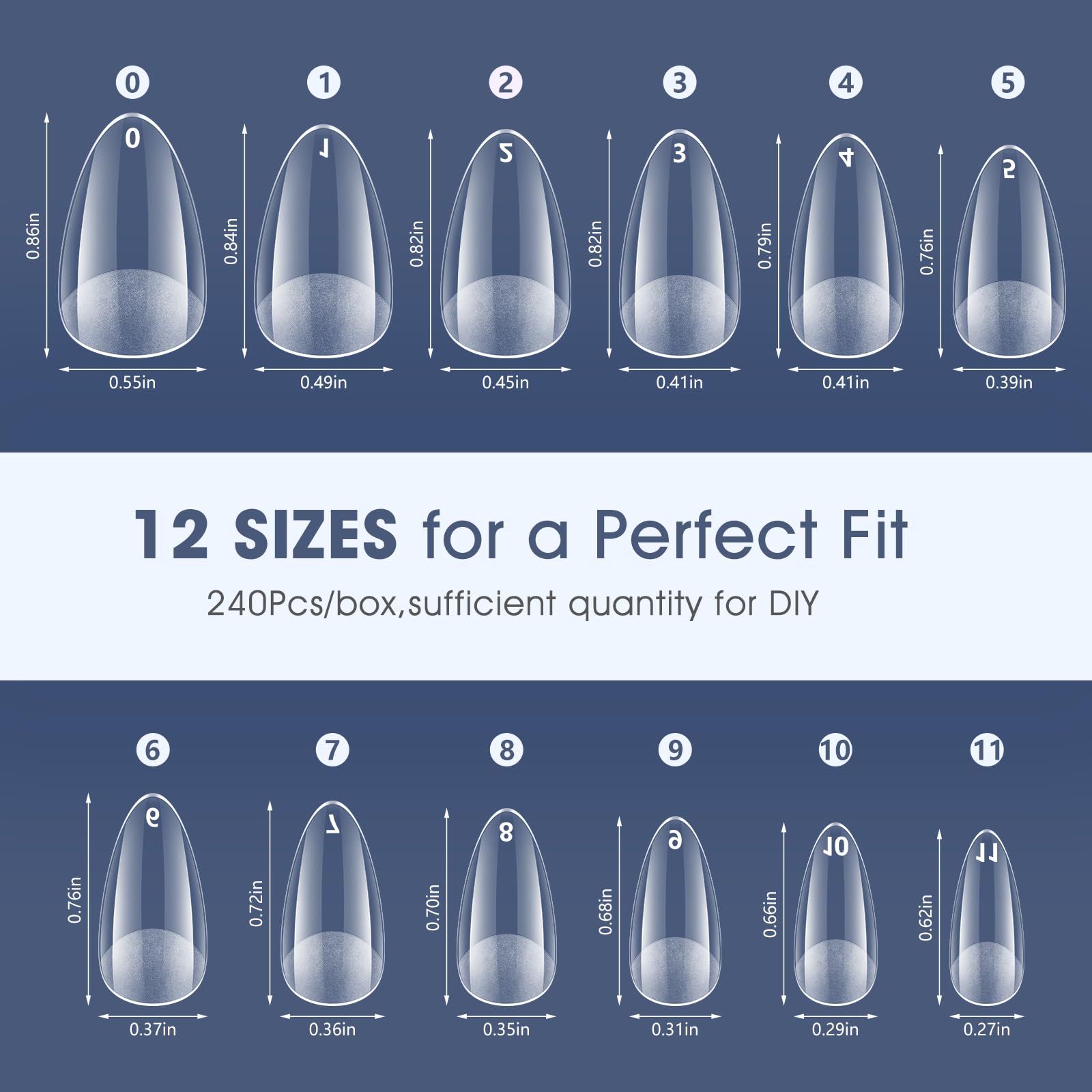 KZAOPZ 12 sizes numbered for effortless fit