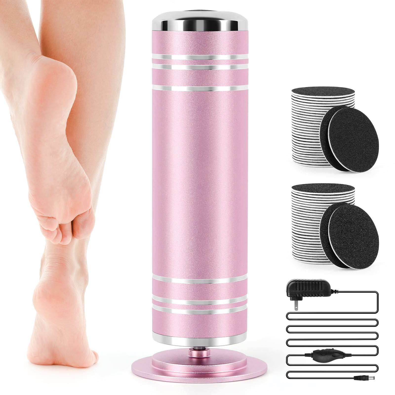 KZAOPZ electric foot file at 1000 RPM for quick at‑home callus removal