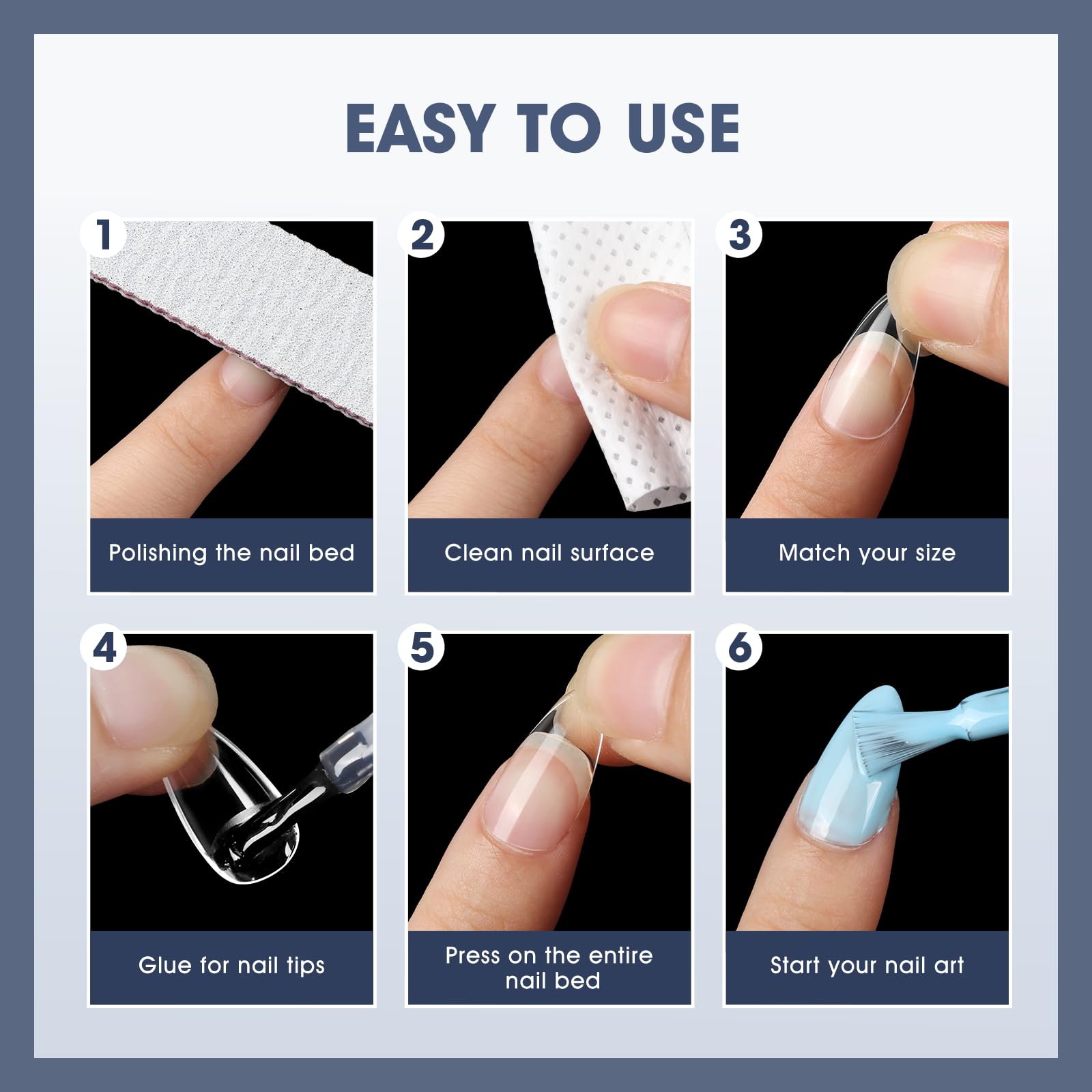 KZAOPZ tips crystal-clear design for seamless salon results