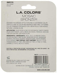 L.A. COLORS Bronceador mosaico HD con brocha incluida para difuminar fácilmente