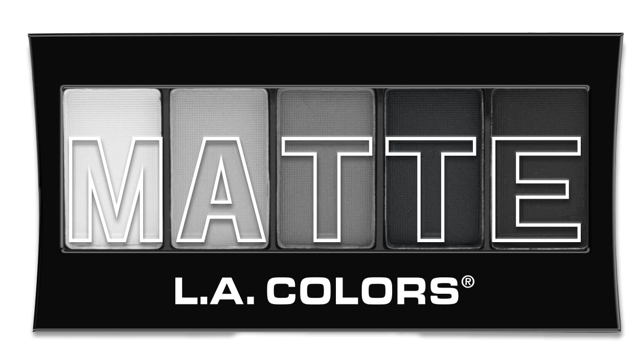 L.A. COLORS Black Lace CEM475, paleta de sombras mate para looks versátiles.